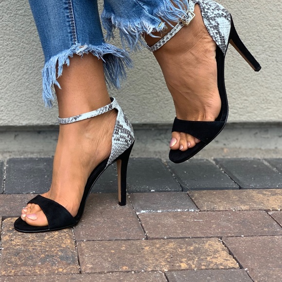 Genuine Calf Hair Leopard Print Heel Sandal - Picture 5 of 8